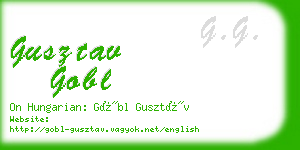 gusztav gobl business card